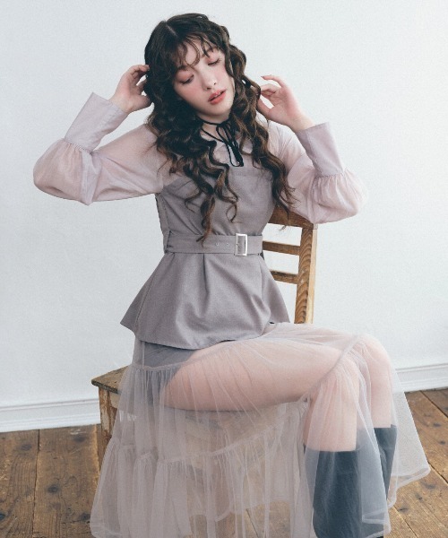 ワンピース シャツドッキングベアワンピース レディース : 85414121  