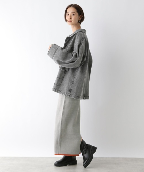 LEPSIM（レプシィム） スカート 12ゲージ配色ニットスカート 133273