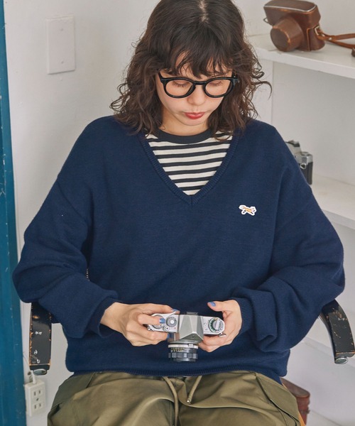 PENNEYS（ペニーズ） ニット セーター 別注 THE FOX ロゴワッペン刺繍