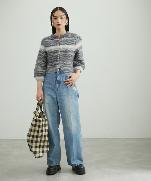 ADAM ET ROPE' トートバッグ ギャザープリントショルダーバッグ