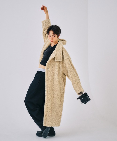 ADAM ET ROPE' コート アウター 「WEB限定」スタンドカラー