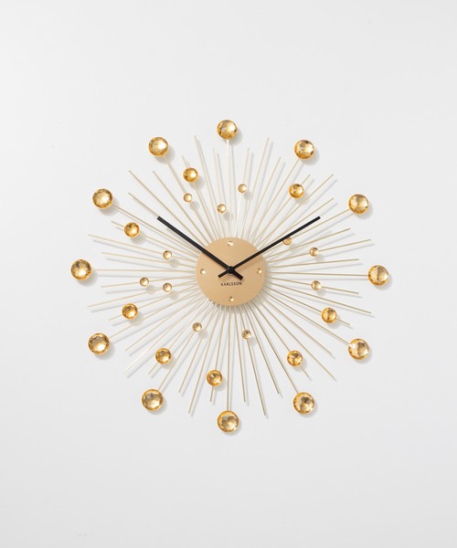 カールソン【大人気】壁かけ時計 30㎝ インテリア雑貨　Sand Brown Karlsson（カールソン） 時計 KARLSSON Sunburst Large Wall Clock