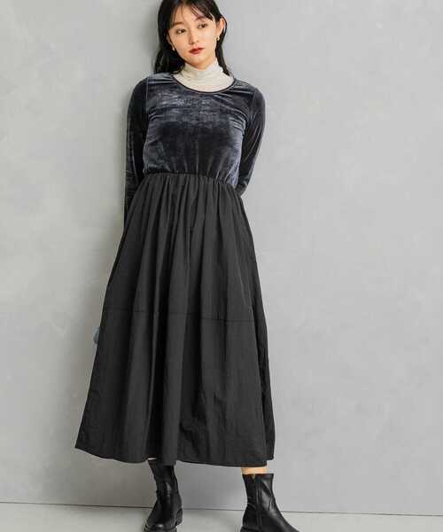 ワンピース 「WEB限定」ベロアドッキングワンピース : ZOZOTOWN Yahoo