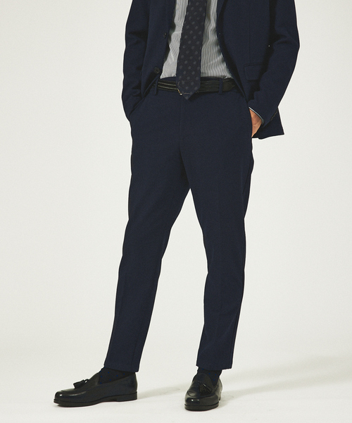 ABAHOUSE GRAY スラックス 「セットアップ対応」カシミヤタッチ ピーチ