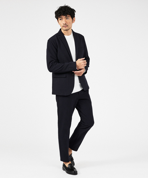 ABAHOUSE GRAY スラックス 「セットアップ対応」カシミヤタッチ ピーチ