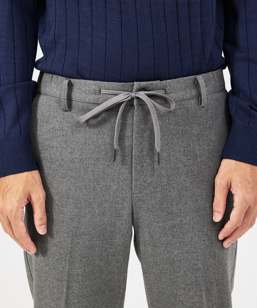 ABAHOUSE GRAY スラックス 「セットアップ対応」カシミヤタッチ ピーチ