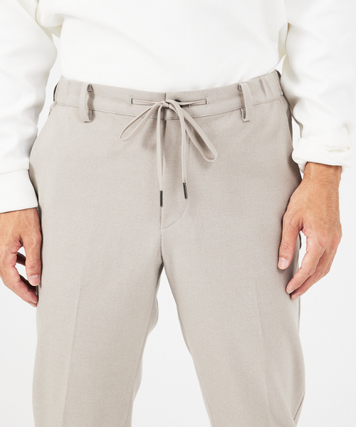 ABAHOUSE GRAY スラックス 「セットアップ対応」カシミヤタッチ ピーチ