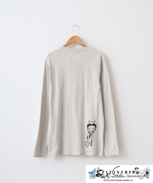 （46）Betty Boop 長袖Tシャツ ホワイト BETTY BOOP（ベティ ブープ） tシャツ Betty Boop（TM）長袖Tシャツ