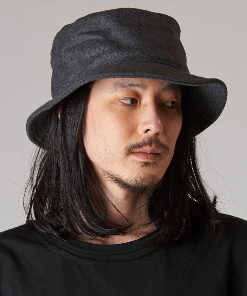 NO ID. 帽子 ハット mko12514-ウールバケットハット メンズ