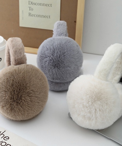 ネネット　Ne-net ネネット イヤーマフ　耳あて　ネズミ　グレー　灰色 NOWLE（ノウル） 耳当て イヤーマフ 「NOWLE」もふもふ イヤーマフ