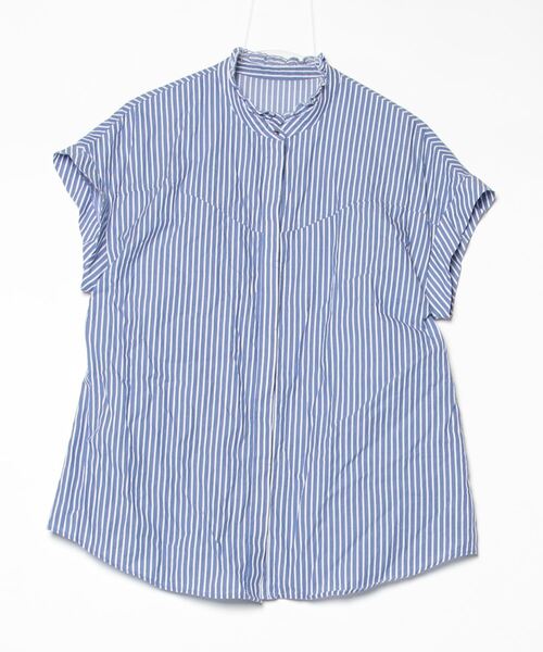 「green label relaxing」 半袖ブラウス FREE ブルー レディース green label relaxing 「green relaxing」 半袖ブラウス FREE