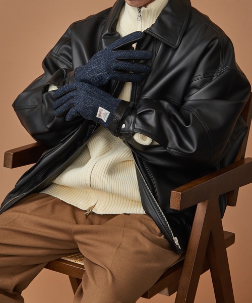 stone  手袋　定価　4万 SETUP7（セットアップセブン） 手袋 「SETUP7」スマホ対応 羊革×HARRIS