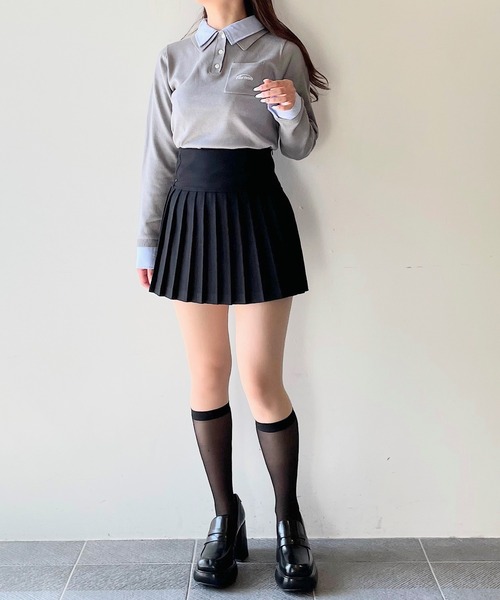 黒のプリーツミニスカート NOMAE スカート ロー切替ミニプリーツスカパン : ZOZOTOWN Yahoo