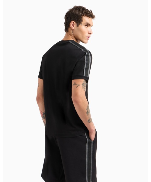 関税込【EA7 EMPORIO ARMANI】ロゴ コットンジャージー Tシャツ EA7 tシャツ 「エンポリオ アルマーニ EA7」Logo Series Tシャツ