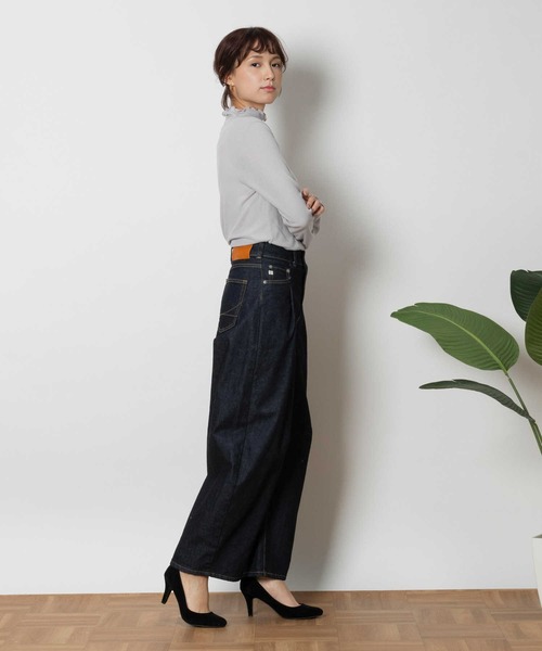SOMETHING HANA デニム テーパード W28 ブラック ストレッチ SOMETHING ジーンズ デニム デニムパンツ 「SOMETHING」「HANA