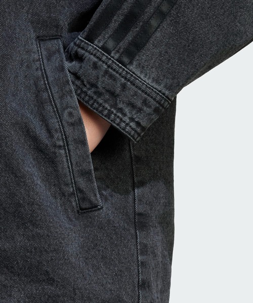 Adidas originals ADICOLORデニムジャケット 黒いL Ⅲ アディカラー デニム トラックトップ / ジャージ / アディダス