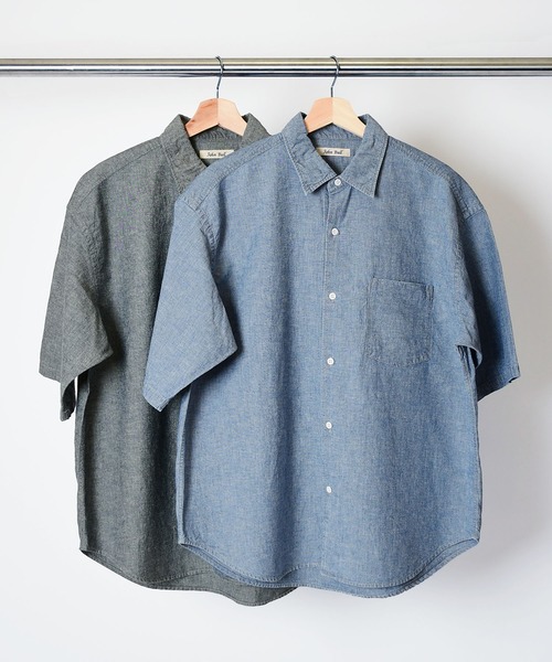 新品！　BANDEL メンズ半袖シャツ　XXL Johnbull（ジョンブル） シャツ 半袖 シャンブレーレギュラーカラー