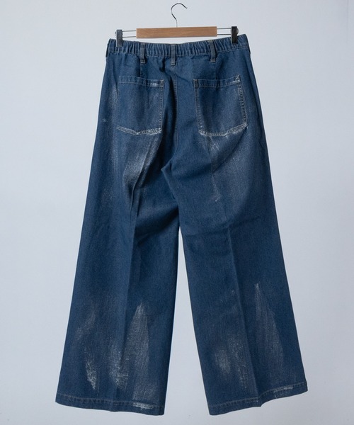 JOHN'S CLOSET スラックス 「13」箔プリント センタープレス