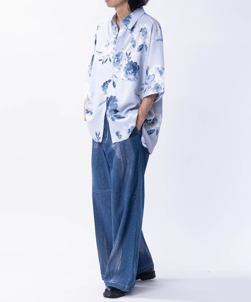 ぱんださま JOHN'S CLOSET スラックス 「13」箔プリント センタープレス