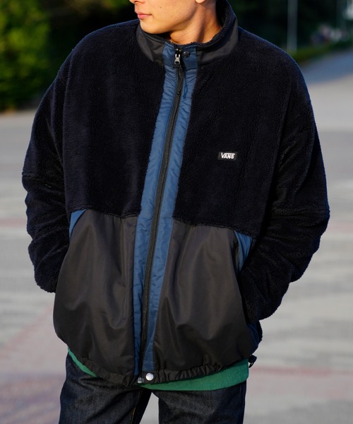 VANS ブラック　アウター　ジャケット L VANS（ヴァンズ） ジップアップブルゾン L ブラック メンズ : ZOZOTOWN