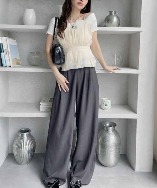 fifiシルクシフォンキャミソール キャミソール シフォン プリーツ : ZOZOTOWN Yahoo!店 - 通販 - Yahoo