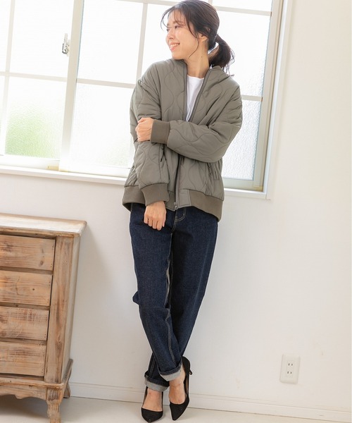 「PREFERIR」 ブルゾン LARGE カーキ レディース_画像4