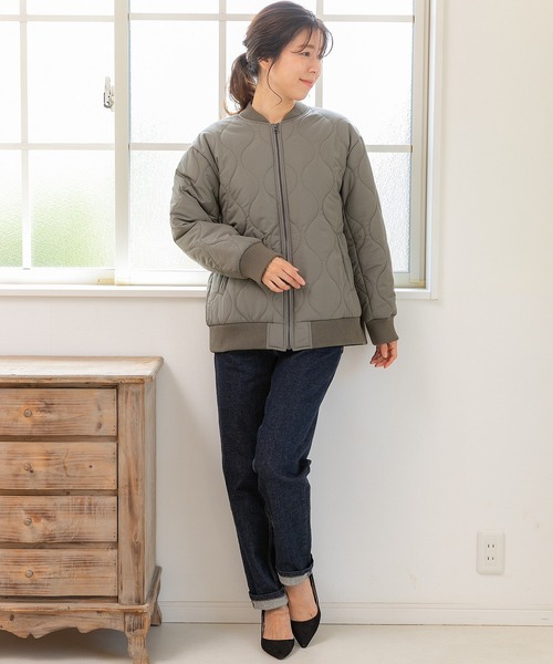 「PREFERIR」 ブルゾン LARGE カーキ レディース_画像6