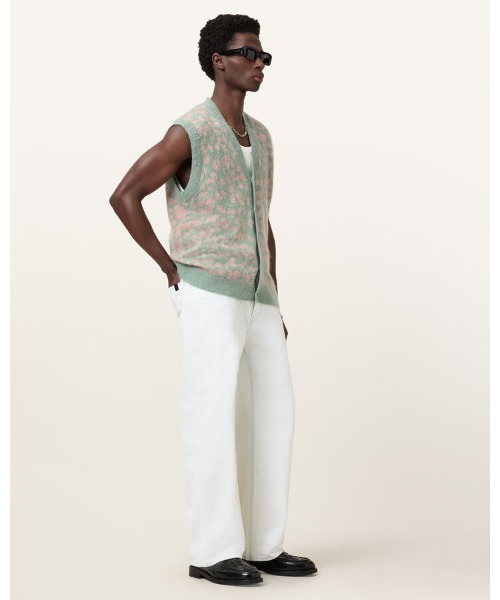 ベスト+ジレ ALL SAINTS ALLSAINTS（オールセインツ） ベスト ジレ SERGE LEOPARD JACQUARD