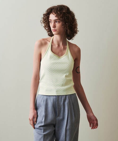 キャミソール 「Steven Alan」プリント ホルターネック Tシャツ STEVEN ALAN キャミソール 「Steven Alan」プリント