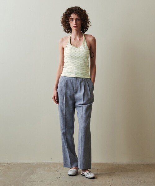 ＜Steven Alan＞プリント ホルターネック Tシャツ STEVEN ALAN キャミソール 「Steven Alan」プリント