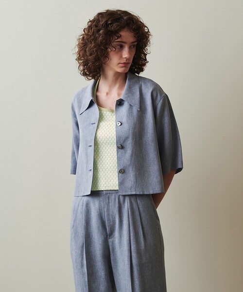 ＜Steven Alan＞プリント ホルターネック Tシャツ STEVEN ALAN キャミソール 「Steven Alan」プリント