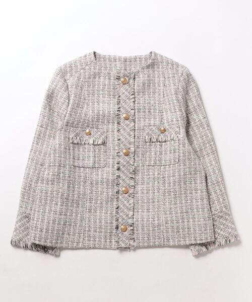 新品タグつきスナイデルツイードジャケット　ピンク　1サイズ SNIDEL ツイードジャケット ピンク