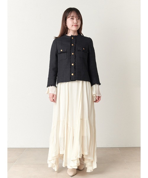 新品タグつきスナイデルツイードジャケット　ピンク　1サイズ SNIDEL ツイードジャケット ピンク