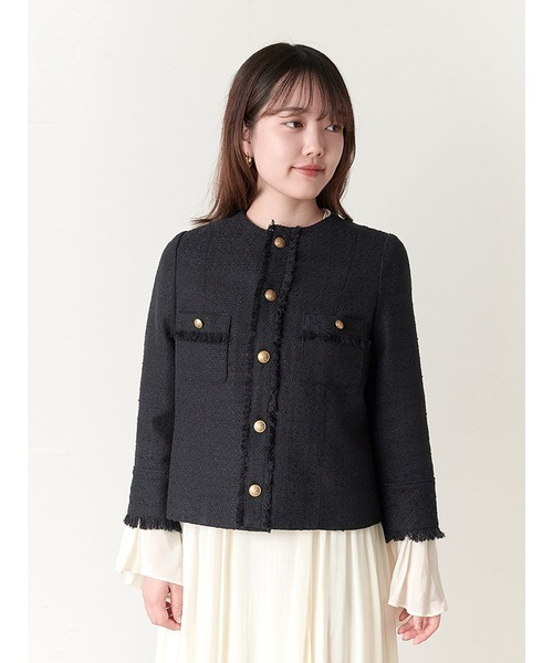 新品タグつきスナイデルツイードジャケット　ピンク　1サイズ SNIDEL ツイードジャケット ピンク