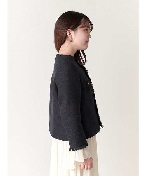 SNIDEL」 ツイードジャケット 1 ピンク レディース