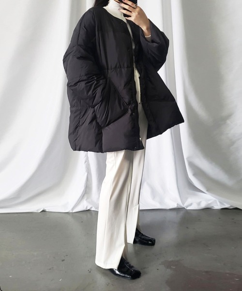 「me+em select」 ダウンジャケット FREE アイボリー レディース_画像7