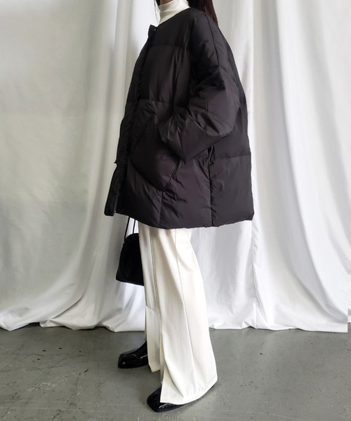 「me+em select」 ダウンジャケット FREE アイボリー レディース_画像8