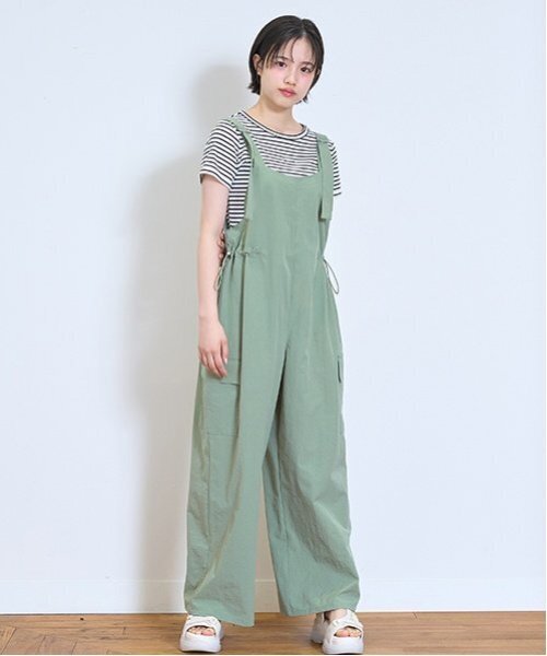 サロペット・オーバーオール・オールインワン enof cord jumpsuit 02 LOVETOXIC オールインワン ドローコードオールインワン キッズ 子供服
