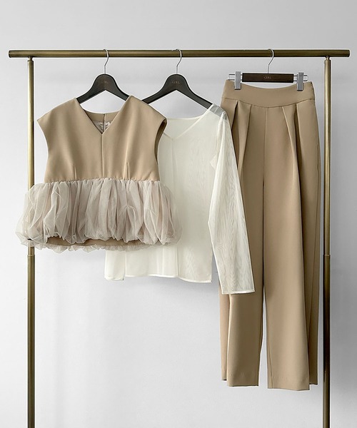 GIRL DRESS FOR NOW パーティードレス パンツドレス ペプラムチュール