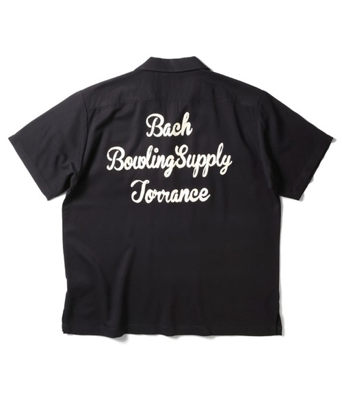 『希少サイズ』　ヒューストン　ボーリングシャツ　開襟　ビッグ刺繍　黒　【XXL】 HOUSTON / ヒューストン 41224 BOWLING SHIRT (TIGER BOWL
