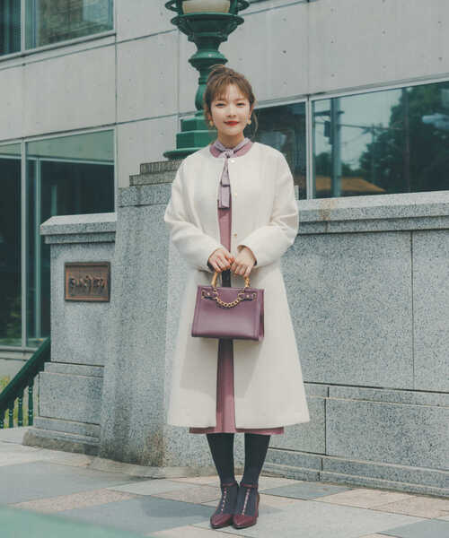 「PROPORTION BODY DRESSING」 ノーカラーコート SMALL ブラック レディース_画像7