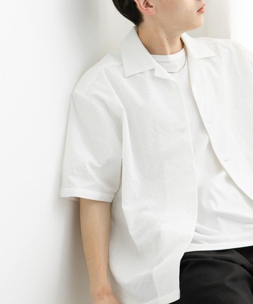 GORSCH⭕️極美品　オープンカラーショートスリーブシャツ　スラックス　セット SENSE OF PLACE by URBAN RESEARCH シャツ シアサッカーオープン
