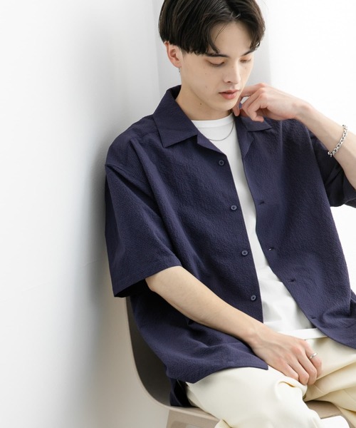 SENSE OF PLACE by URBAN RESEARCH シャツ シアサッカーオープン