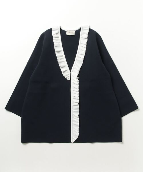 「UNITED ARROWS」 ニットカーディガン FREE ネイビー レディース