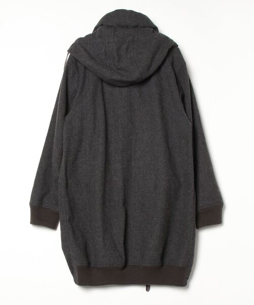 mercibeaucoup, メルシーボークー うしろまえ デニム ブラック 3 mercibeaucoup,（メルシーボークー） コート 3 ブラック レディース