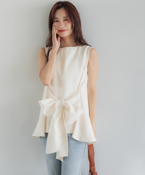tシャツ 2wayリボントップス レディース 2wayリボントップス（カットソー/Tシャツ）｜FRAY I.D（フレイ