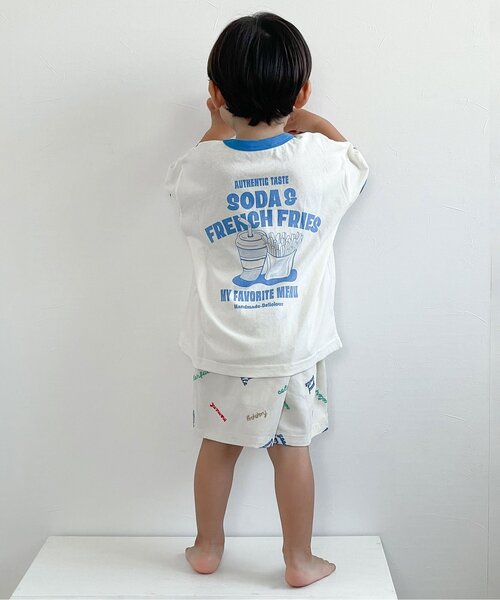 familiar フードトラック刺繍 Tシャツ PUNYUS（プニュズ） tシャツ フードサガラ刺繍Tシャツ レディース