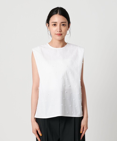 ブラウス シャツ ジャガードノースリーブブラウス レディース BEAUTY＆YOUTH UNITED ARROWS ブラウス シャツ ドット