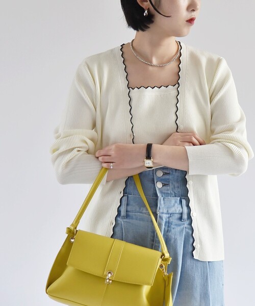 「quaranciel」 ニットアンサンブル ONE SIZE オフホワイト レディース