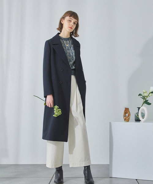 PUBLIC TOKYO ロングコート　チェスター　ネイビー PUBLIC TOKYO（パブリックトウキョウ） チェスターコート 1 ネイビー